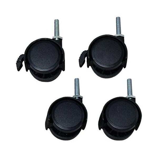 ・ブラック  SFE-4C・直径4cm・キャスター直径:4cm・耐荷重:約50kg(1個あたり約12.5kg)・パーツリスト:キャスター(ストッパー付き)×2個・キャスター(ストッパー無し)×2個