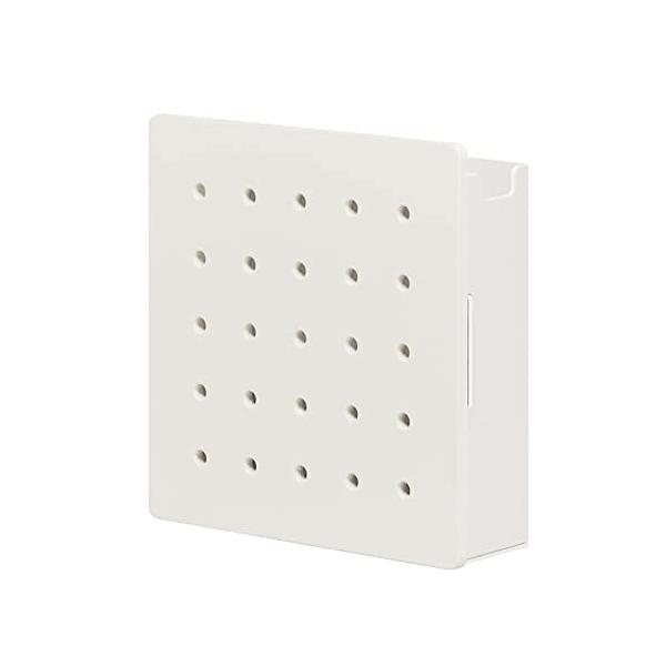 Office・ホワイト S PGH150シロ・「見せる」「隠せる」でスッキリ収納マグネットで貼れる小さな有孔ボード・【製品外寸】約153(H)×153(W)×55(D)mm　【ボックス内寸】約138(H)×136(W)×40(D)mm・【質...