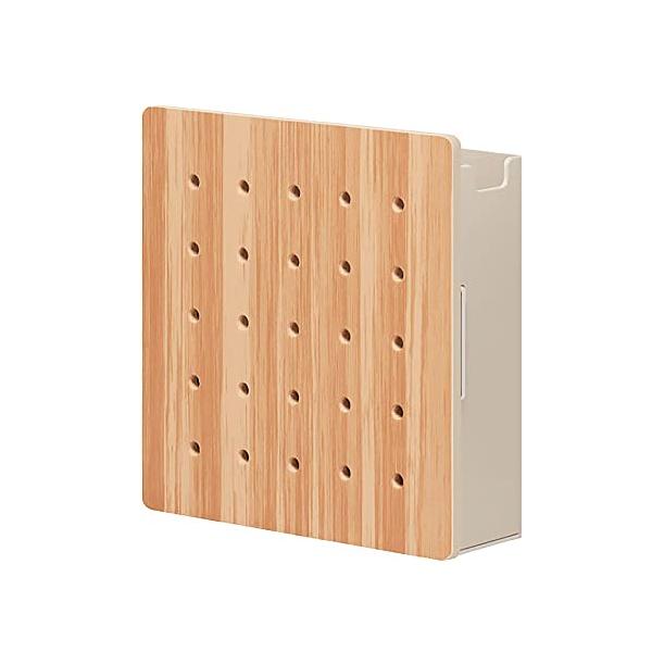 ・ナチュラル S PGH150ナチ・「見せる」「隠せる」でスッキリ収納マグネットで貼れる小さな有孔ボード・【製品外寸】約153(H)×153(W)×55(D)mm　【ボックス内寸】約138(H)×136(W)×40(D)mm・【質量】約23...