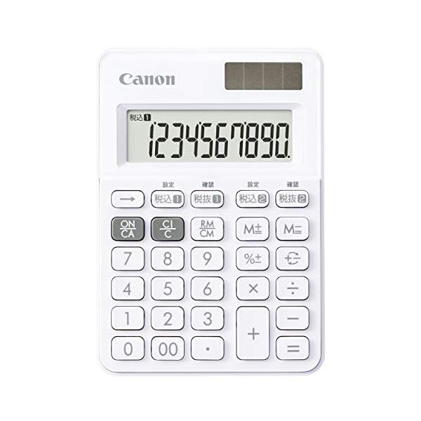 電卓・【W税機能付搭載】スノーホワイト  LS-100WT-SW・・Color:【W税機能付搭載】スノーホワイト・2つの税率登録キー搭載だから、軽減税率の計算にも便利・10桁表示可能なディスプレイ搭載のカラフル電卓で、持ち運びにも便利・本体...