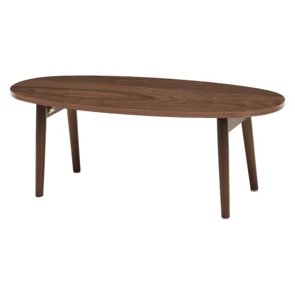 ローテーブルブラウン/幅95/MT-6420BR・Color:ブラウン・パッケージ個数:1・【本体サイズ】：(約)幅95×奥行40×高さ32cm・【素材が自慢の天板】こだわりのアメリカンウォールナットを使用した突板が魅力の折りたたみ式ローテ...