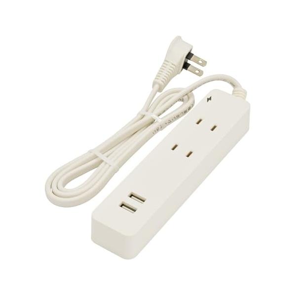 ホワイト/1m/HS-TKU21W22・パッケージ個数:1・【 特 長 】　雷軽減素子内蔵　自己消火性PC樹脂使用で燃えにくい　丈夫な二重被ふくコード　耐トラッキング絶縁カバー付きLプラグ　接続機器を自動で見分けて最適な電力で急速充電する「...