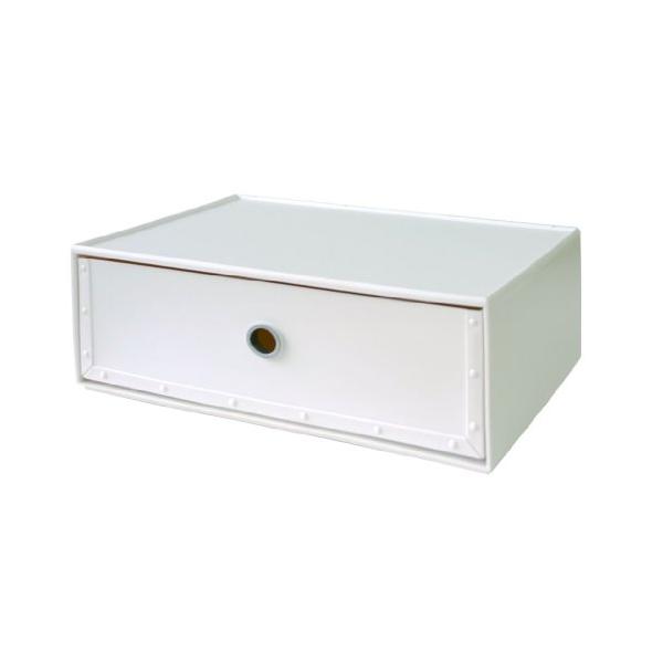 北欧・ホワイト  225744・サイズ：約W34.4 D26.6 H12.6・本体重量:1280g・材質:引き出し/ポリプロピレン、フレーム・リング/ポリスチレン・原産国:日本