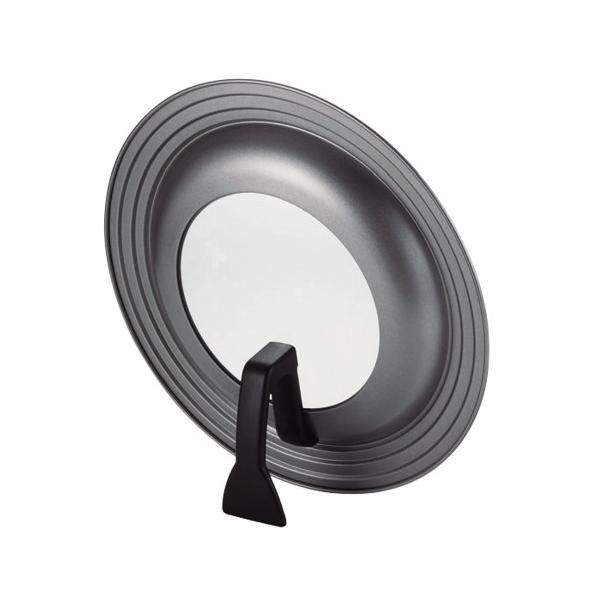 パール金属 ガラス窓付 立つ フライパン 鍋 蓋 24~28cm 用 シリコン 加工 スタンディング パンカバー オイルマスター H-7898