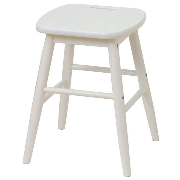 コンパクトホワイト/幅32×奥32×高さ42cm/INS-2823_WH・PatternName:ロースツール・パッケージ個数:1・軽やかで繊細なデザインが美しいスツール・天然木(ラバーウッド)・ちょっとした荷物置き、花瓶置きにも・商品重量...