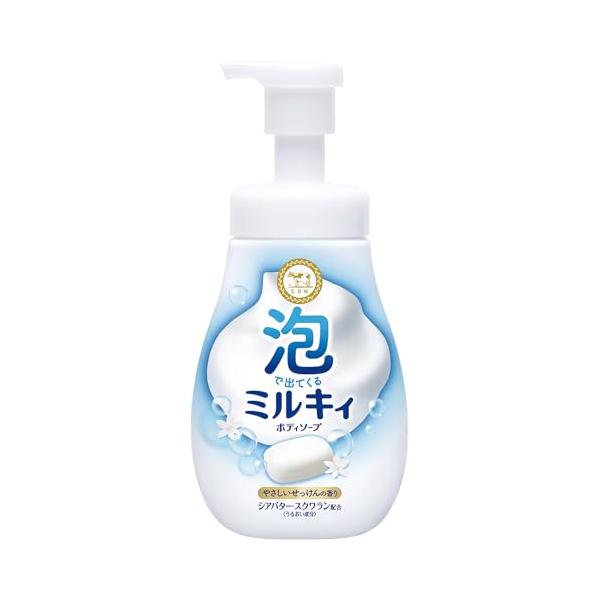 泡ミルキィボディソープやさしいせっけんポンプ付550ML : Raffine