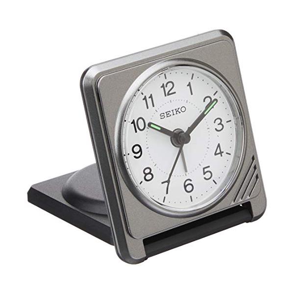 カジュアル・グレーメタリック 開：75×72×77mm 　閉：78×72×24mm QQ638S・旅行や出張で活躍、携帯に便利なトラベルクロックです。・電子的に合成したアラーム音です。・アラームを止めても数分後に再び鳴り出す機能です。・小さ...