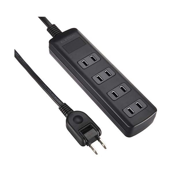 4個口ブラック/2.5m/T-K1A-2425BK・Color:ブラックSize:2.5mStyle:4個口・パッケージ個数:1・パソコンやテレビなどの精密機器を雷から守る。高性能雷サージ吸収素子内蔵、安全性と使い勝手に配慮した雷ガードタッ...