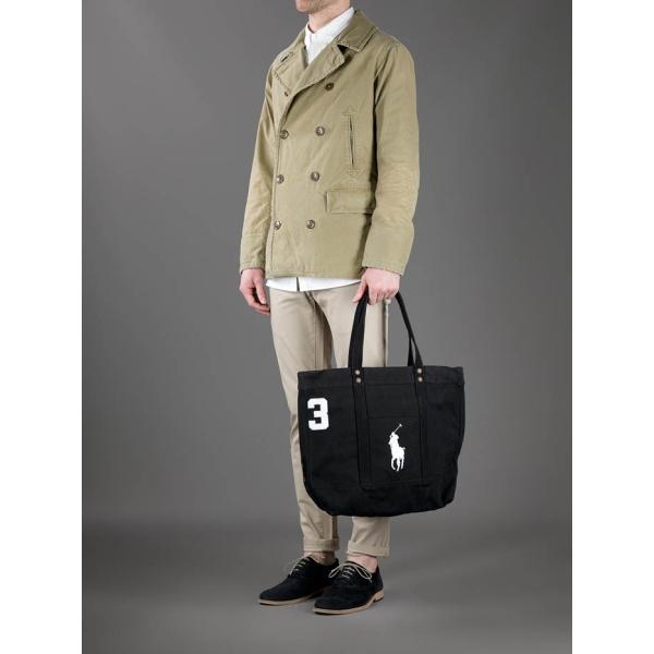�|���E�����t���[���� Polo Ralph Lauren Tote Bag �W�b�v �g�[�g�o�b�O �r�b�O�|�j�[ BLUE ���i�摜2