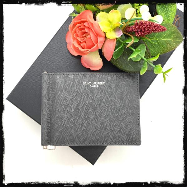 SAINT LAURENT 【SAINT 】サンローラン レザー マネークリップ