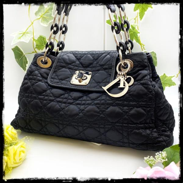 Dior ディオール トロッター柄 ハンドバッグ ナイロン カナージュ Dior ディオール トロッター柄 ハンドバッグ ナイロン カナージュ