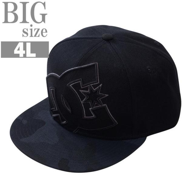 Hanta様 DC dig BK キャップ DCSHOES 大きいサイズ メンズ フラットバイザー ロゴ
