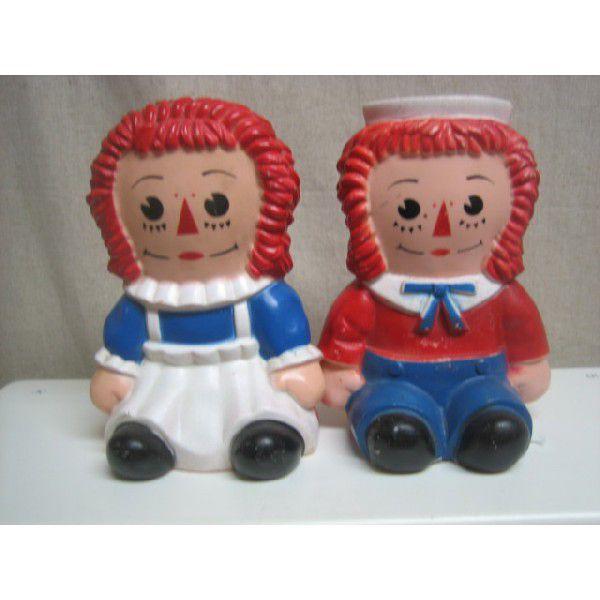 ラガディ・アンとアンディ貯金箱 ラガディアン&アンディ ペア貯金箱 : カントリー雑貨DOLL GARDEN