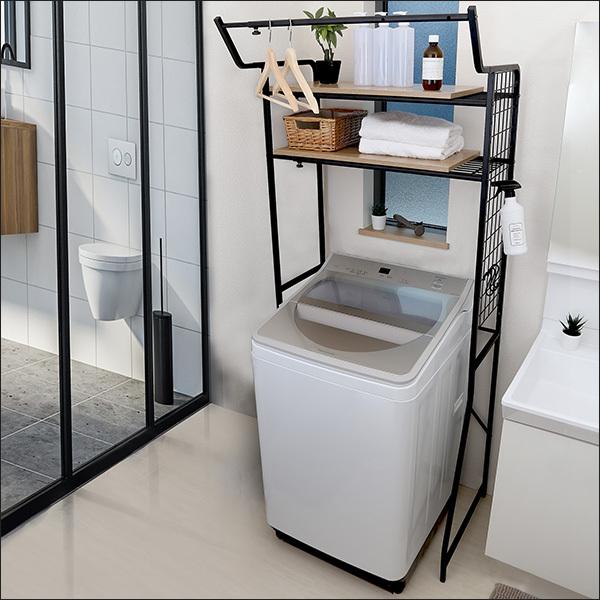 洗濯機ラック ランドリーラック おしゃれ 伸縮 洗濯機収納 収納 ランドリー収納 収納棚 洗濯物 脱衣所 洗面所 フラット棚 北欧 洗濯機棚 洗 Ldr T ラグのラボ 通販 Yahoo ショッピング