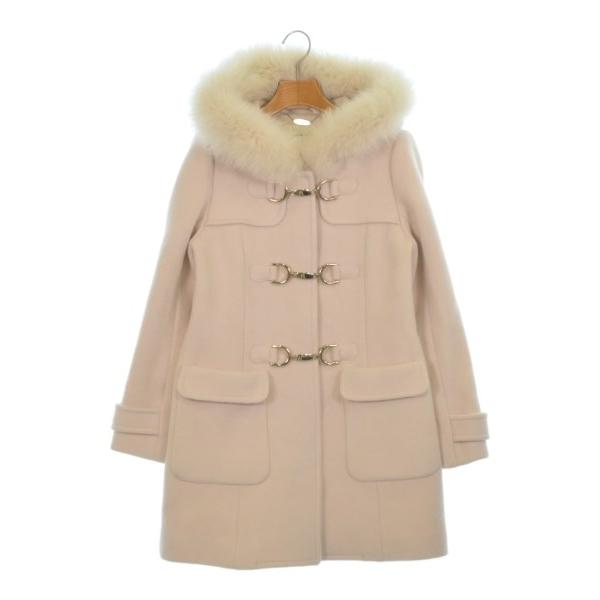 LAISSE PASSE のコート 36号 LAISSE PASSE ピンクベージュファー付きロングコート 36 - メルカリ