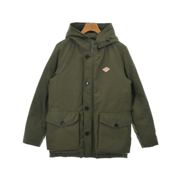 DANTON フード付きダウンジャケット カーキ