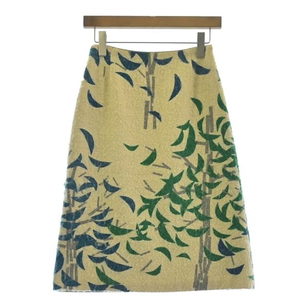 ミナペルホネン　たんぽはぽ刺繍ひざ丈スカート ミナペルホネン たんぽはぽ刺繍ひざ丈スカート ミナペルホネン たんぽ