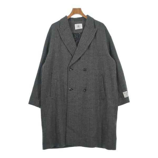 TAKEO KIKUCHI タケオ　キクチ チェスターコート L グレー 【古着】【中古】【送料無料】 TAKEO KIKUCHI（タケオキクチ） チェスターコート メンズ タケオ
