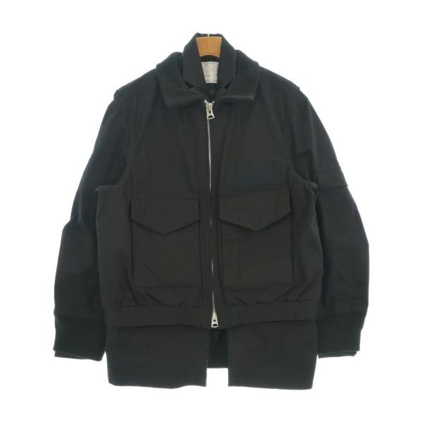 モデリアです。sacai ブルゾン sacai: Blue Blouson Denim Jacket | SSENSE