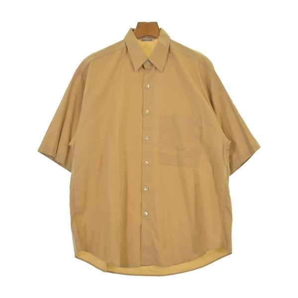 Auralee 半袖シャツ 4 ベージュ　オーラリー　comoli オーラリー AURALEE コットン 半袖シャツ 0/ベージュ トップス