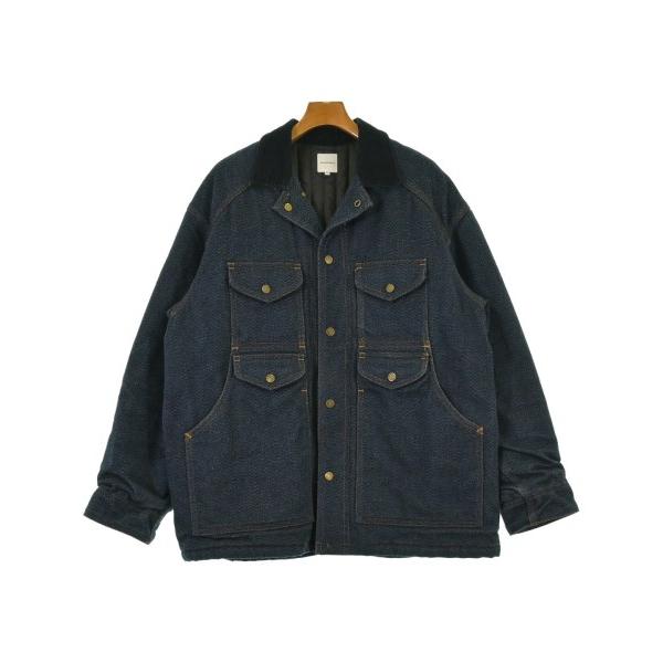 Sasquatchfabrix. カバーオール M 紺 【古着】【中古】【送料無料】 SASQUATCHfabrix.（サスクワァッチファブリックス） カバーオール