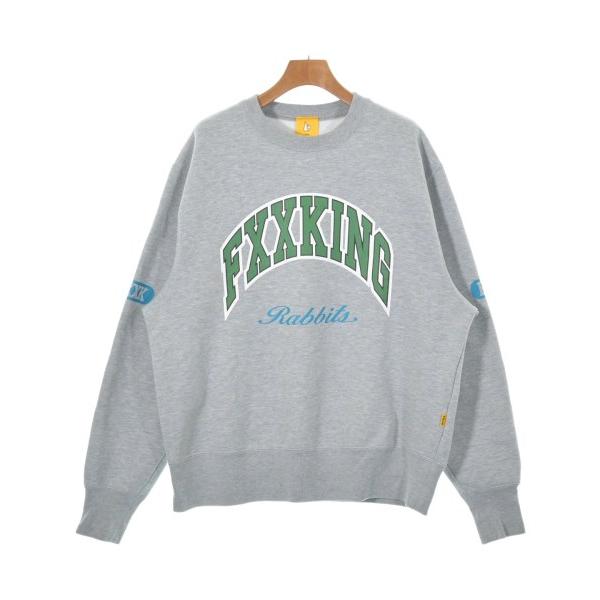 FR2　エフアールツー　スウェットパーカー　メンズL　緑　肉厚　デカプリ　古着 人気ブランドコラボ】FR2×エクストララージ☆ビッグロゴスウェット希少