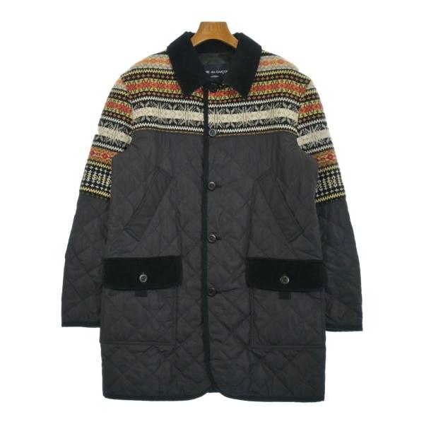 コムデギャルソンオム AD2024 ブルゾン 紺 チェック柄 XS リネン混