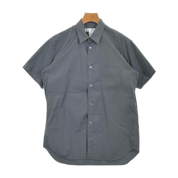 希少レア1996年COMME des GARÇONS 長袖シャツネイビーグレー コムデギャルソン シャツCOMME des GARCONS SHIRT パネル切替デザイン