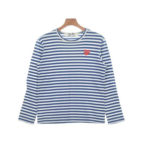 PLAY COMME des GARCONS Tシャツ・カットソー M 青 【古着】【中古】【送料無料】 中古・古着通販】PLAY COMME des GARCONS (プレイ コムデギャルソン) T