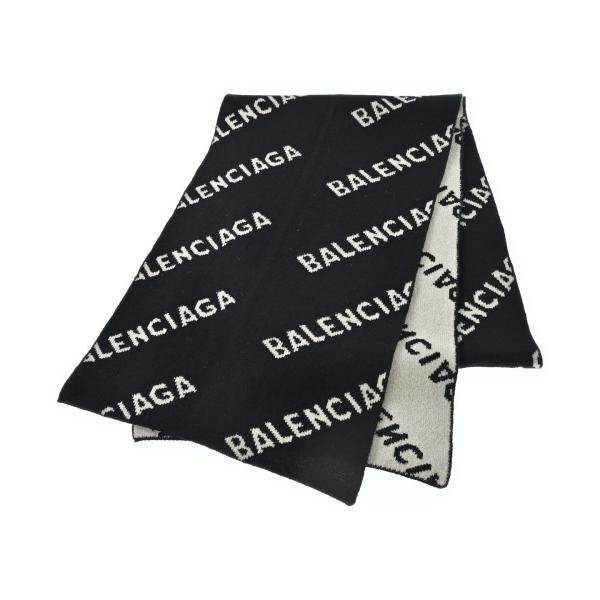 BALENCIAGA バレンシアガ ダウンマフラー 30x160cm ブラック BALENCIAGA（バレンシアガ） マフラー メンズ 中古 古着 : RAGTAG
