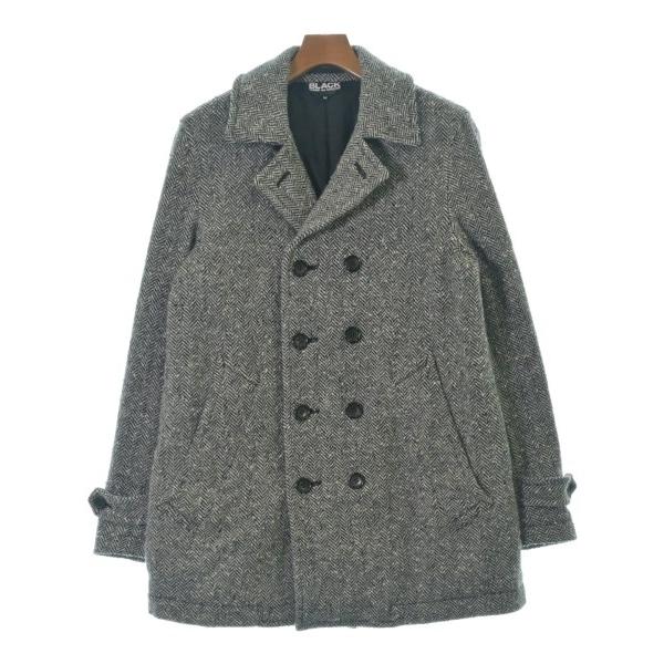  COMME des GARÇONS ブラックピーコート BLACK COMME des GARCONS ピーコート メンズ ブラックコムデギャルソン
