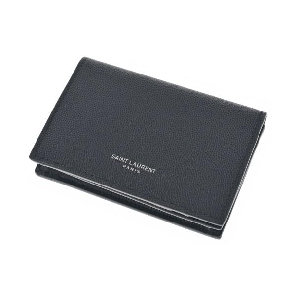 Saint Laurent Paris サンローラン　パリ カードケース - 黒 【古着】【中古】 Saint Laurent Paris カードケース メンズ サンローラン パリ 中古