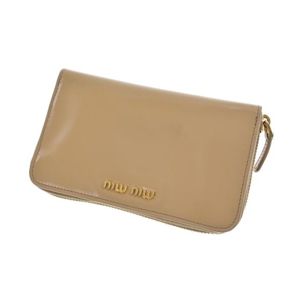 Miu Miu ミュウミュウ 財布・ケース  ベージュ 【古着】【中古】【送料無料】 miu miu（ミュウミュウ） 財布・コインケース レディース 中古 古着