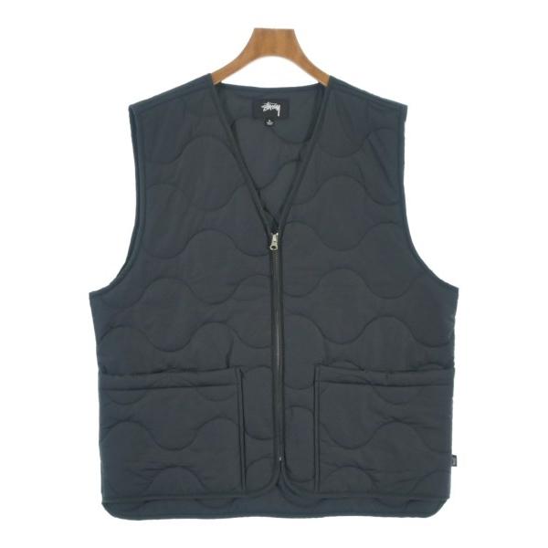 STUSSY ステューシー ダウンジャケット/ダウンベスト M 黒 【古着】【中古】【送料無料】 STUSSY（ステューシー） ダウンジャケット/ダウンベスト メンズ 中古