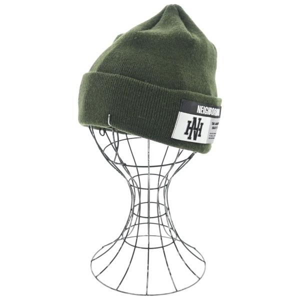 NEIGHBORHOOD ネイバーフッド ニットキャップ・ビーニー  カーキ 【古着】【中古】【送料無料】 NEIGHBORHOOD（ネイバーフッド） ニットキャップ・ビーニー メンズ