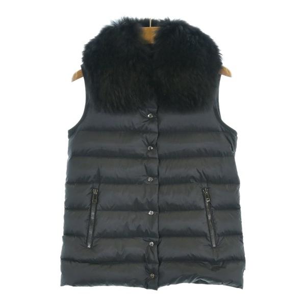 【中古美品】MONCLER モンクレール ブラック レディースダウンベスト MONCLER ダウンジャケット/ダウンベスト レディース