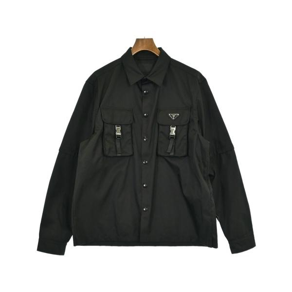 PRADA プラダ カジュアルシャツ S 黒 【古着】【中古】【送料無料】 PRADA（プラダ） カジュアルシャツ メンズ 中古 古着 : RAGTAG Online