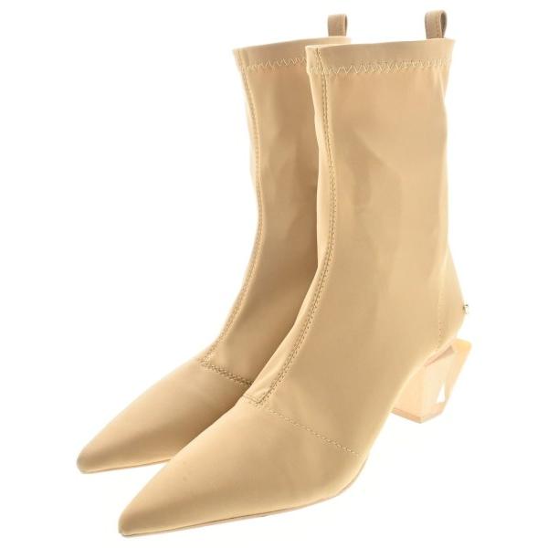 YELLO ブーツ yello ブーツ 完売品 ファー ヒール デザイン オレンジ M