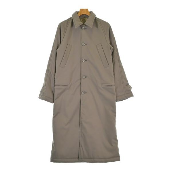 ABELIA EDOWARD GOUCHA ダウンコート M ベージュ 【古着】【中古】【送料無料】 ABELIA EDOWARD GOUCHA（アベリアエドワードゴーチャ） ダウンコート