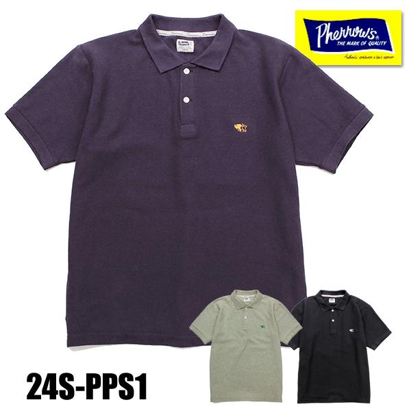 Pherrow's フェローズ ポロシャツ 24S-PPS1 半袖 バッファロー
