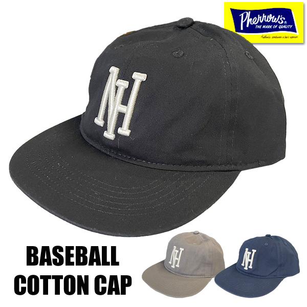 フェローズ ベースボールキャップ ブラック 25SS 楽天市場】フェローズ Pherrow's 帽子 ベースボールキャップ