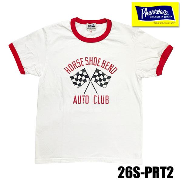 フェローズ Pherrow's リンガー Tシャツ 26S-PRT2 半袖 プリント アメカジ メンズ レディース 2026年 春夏 新作 正規品