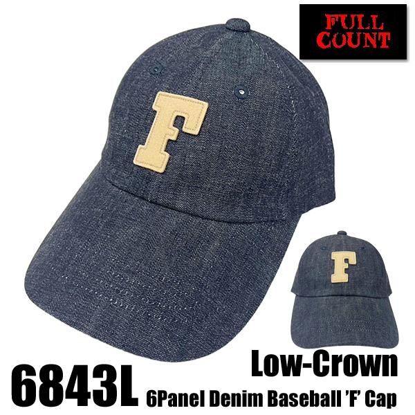 フルカウント人気のFロゴのベースボールデニムCAPの新シルエットの登場です。定番6843デニムキャップよりも浅めのクラウンを作成し、更にクラシックなベースボールキャップの形に近づきました。1900年代初期のデジタル化されていないフォントで作...