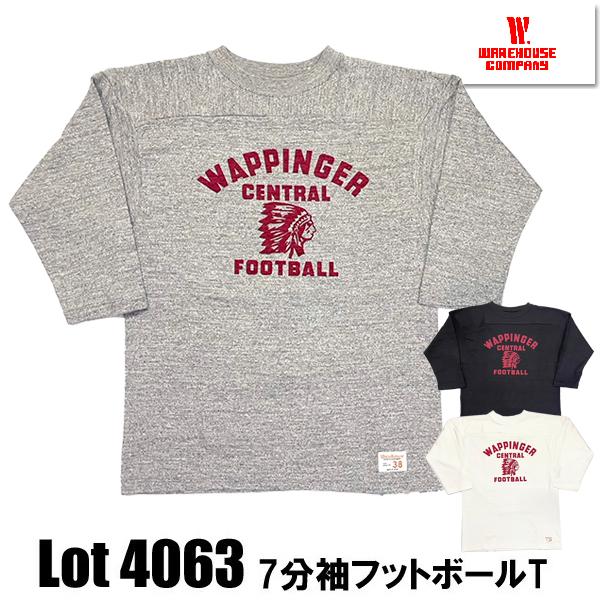 WAREHOUSE ウエアハウス 7分袖 フットボールT Lot 4063 WAPPINGER T
