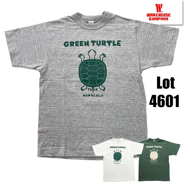 WAREHOUSE（ウエアハウス） WAREHOUSE Tシャツ Lot 4601 GREEN TURTLE