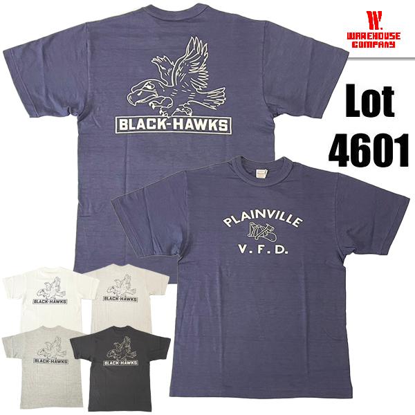 ウエアハウス Lot 4601 両面プリントTシャツ L WAREHOUSE ウエアハウス Tシャツ Lot 4601 PLAINVILLE 半袖 鷹