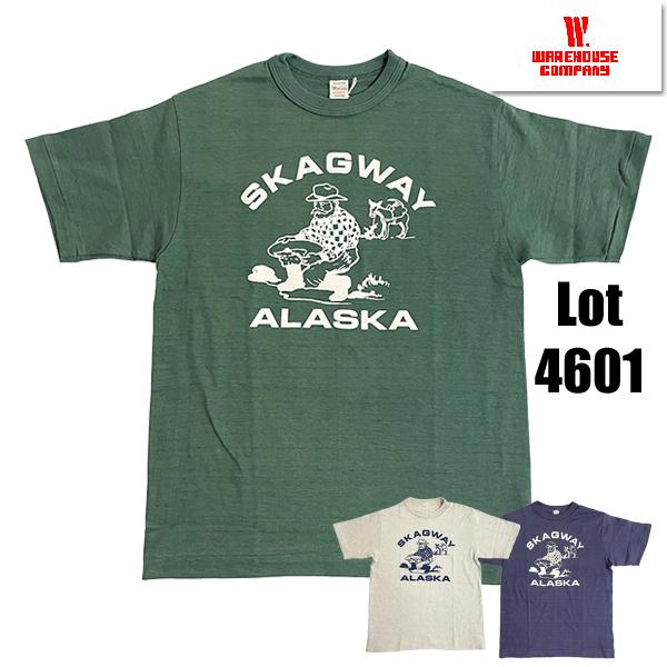 ウエアハウス WAREHOUSE Tシャツ Lot 4601 SKAGWAY 半袖 アラスカ 未洗い アメカジ メンズ 正規品
