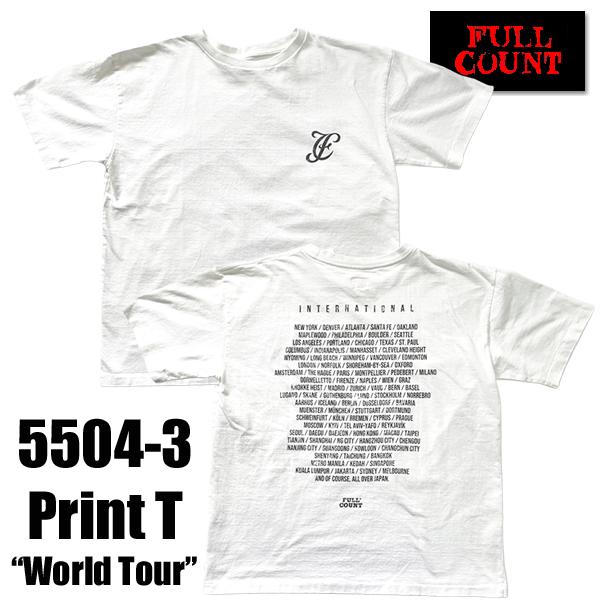 FULLCOUNT（フルカウント） FULL COUNT Tシャツ 5504-3 Print T World