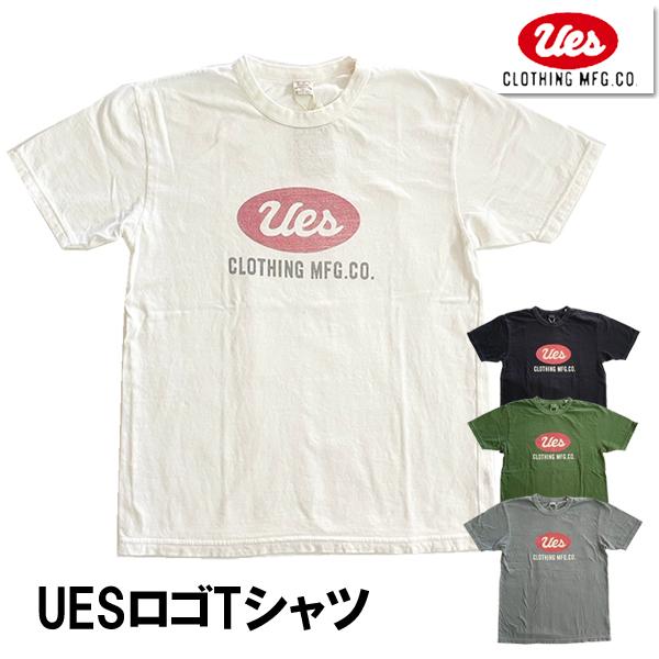 UES ウエス Tシャツ 652501 半袖 カットソー トップス プリント ロゴ TEE シンプル オーガニックコットン バイオ加工 アメカジ メンズ 定番 2026年 春夏 新作