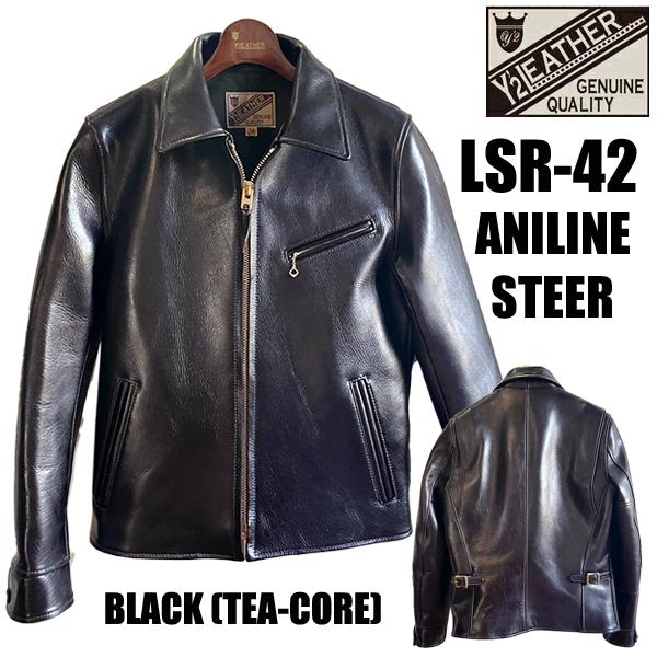 Y'2 LEATHER ワイツーレザー シングルライダース LSR-42 BLACK